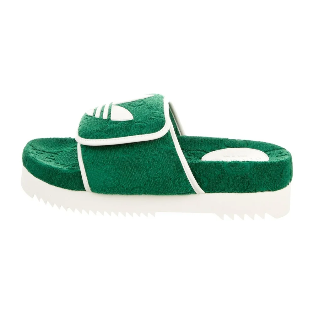 GUCCI ADIDAS COLAB PLATFROM SLIDES SHOES